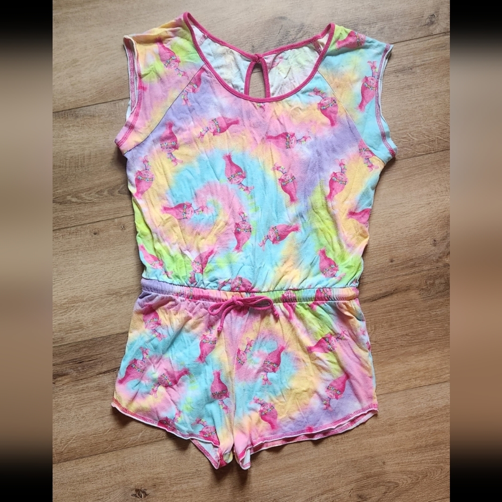 Kids one piece pajamas, Trolls, size small (4-6)